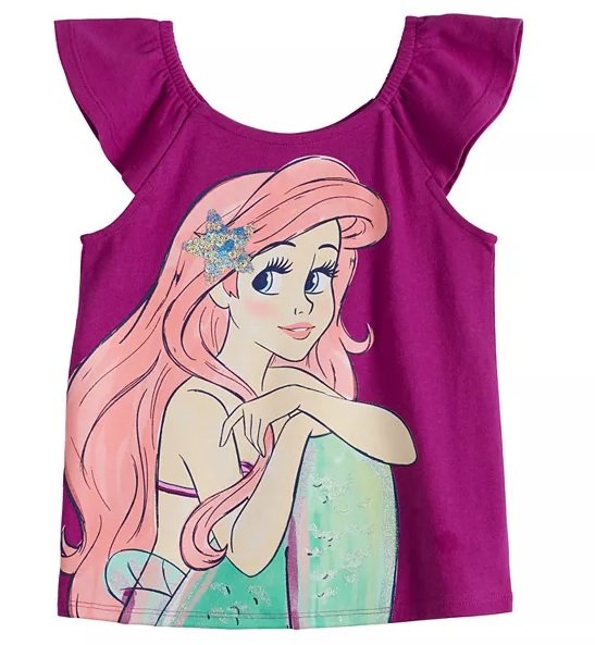 Áo bé gái hoạt hình Disney cực xinh hàng VN xuất xịn từ 15kg đến 32kg màu tím Ariel