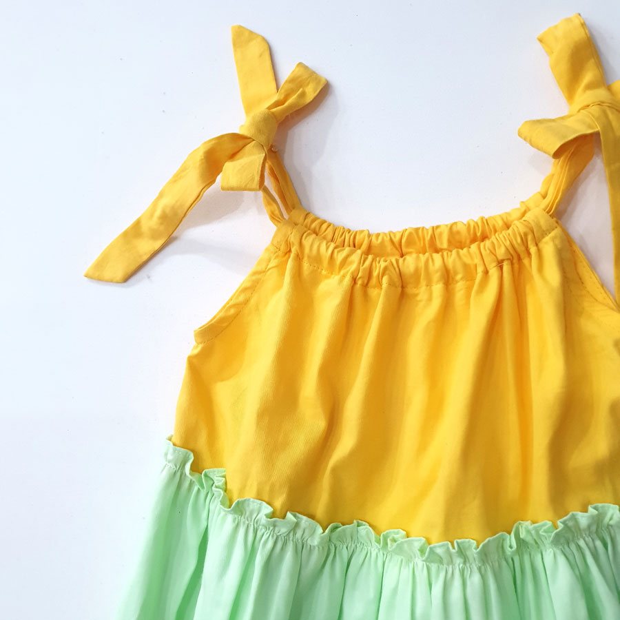 Váy đi biển dáng dài sát nách thời trang deliz chất thô lụa mềm màu vàng be  phong cách tiểu thư CHOUCHOU - MixASale